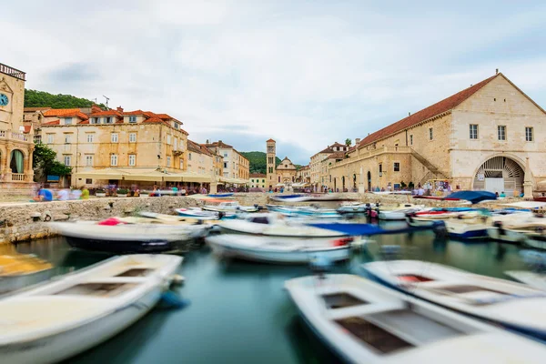 Hvar 오래 된 타운 보기 — 스톡 사진