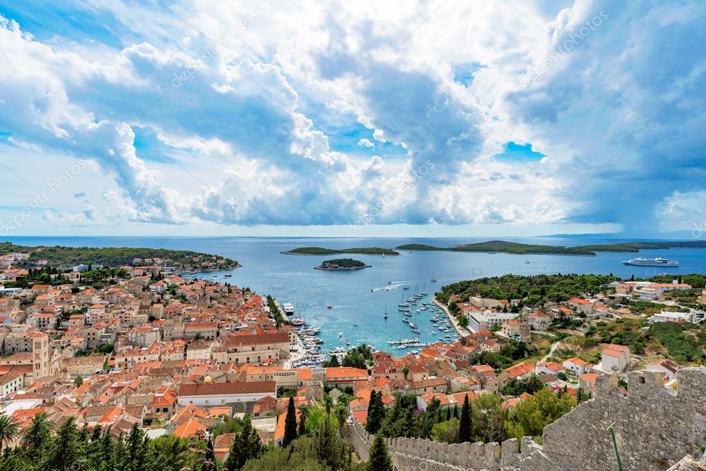 Scenic view of Hvar Island