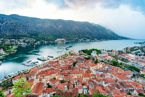 Uitzicht op Kotor baai — Stockfoto