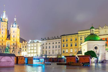 Krakow tarihi kent geceleri