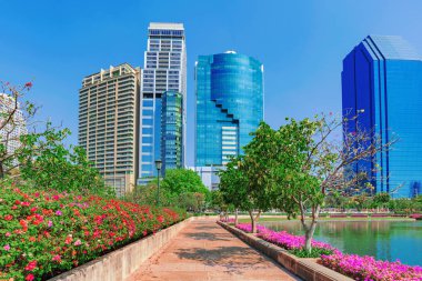 Şehir bina ve yürüme yolu