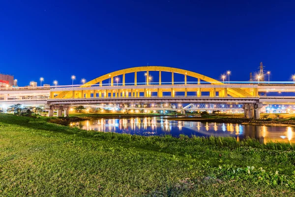 Widok na most Macarthur w Tajpej — Zdjęcie stockowe