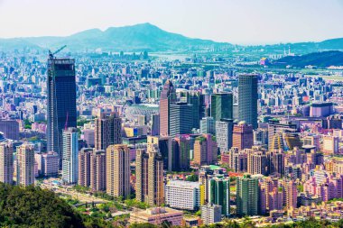 Xinyi finans bölgesine ve Taipei şehir