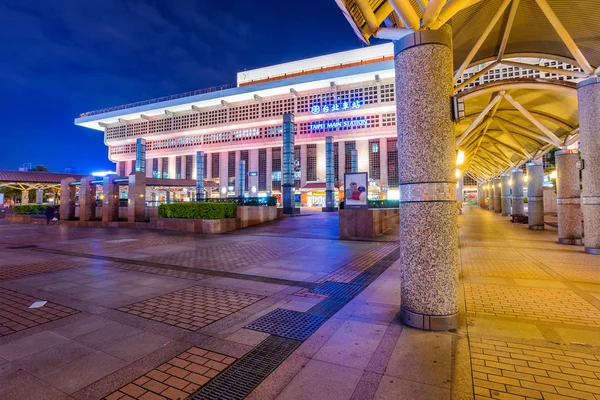 Estação principal de Taipei à noite — Fotografia de Stock