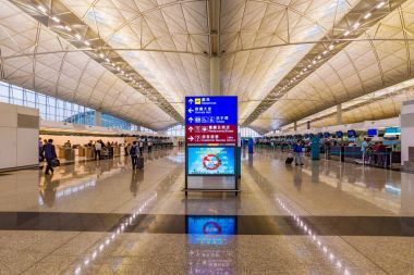 Check-Masası Hong Kong Uluslararası Havaalanı'nda