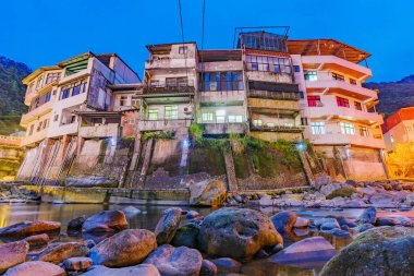 Eski nehir binalar Shiding bölgesinde