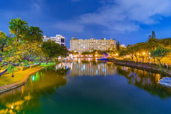 Vue de nuit du parc Taichung — Photo