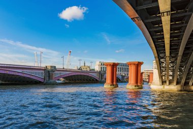 Blackfriars bridge on the River Thames clipart
