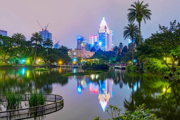 中山公园夜景 — 图库照片