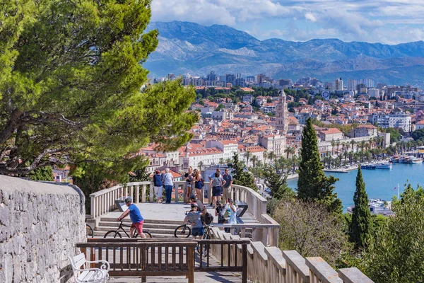 Vista de Marjan Hill em Split — Fotografia de Stock