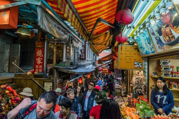 Jiufen gamla gatan marknaden — Stockfoto