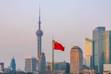 shanghai Pudong finans bölgesi