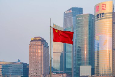 shanghai Pudong finans bölgesi