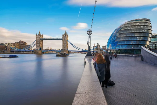 Folyó Thames view Tower-híd — Stock Fotó