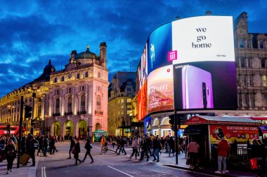 Piccadilly Circus at night clipart