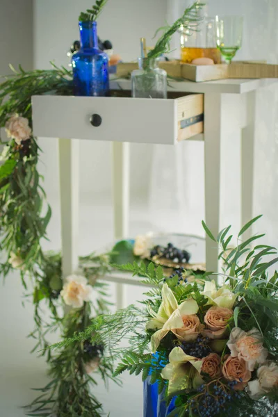 Studio wedding design and decorations — Stock Photo, Image