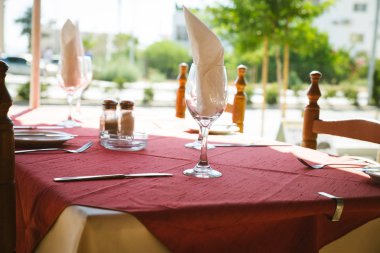 sabah boş bir restoran iç