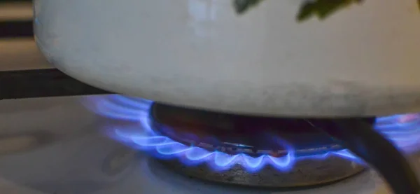 Пламя Газовой Горелки Газовое Кольцо — стоковое фото