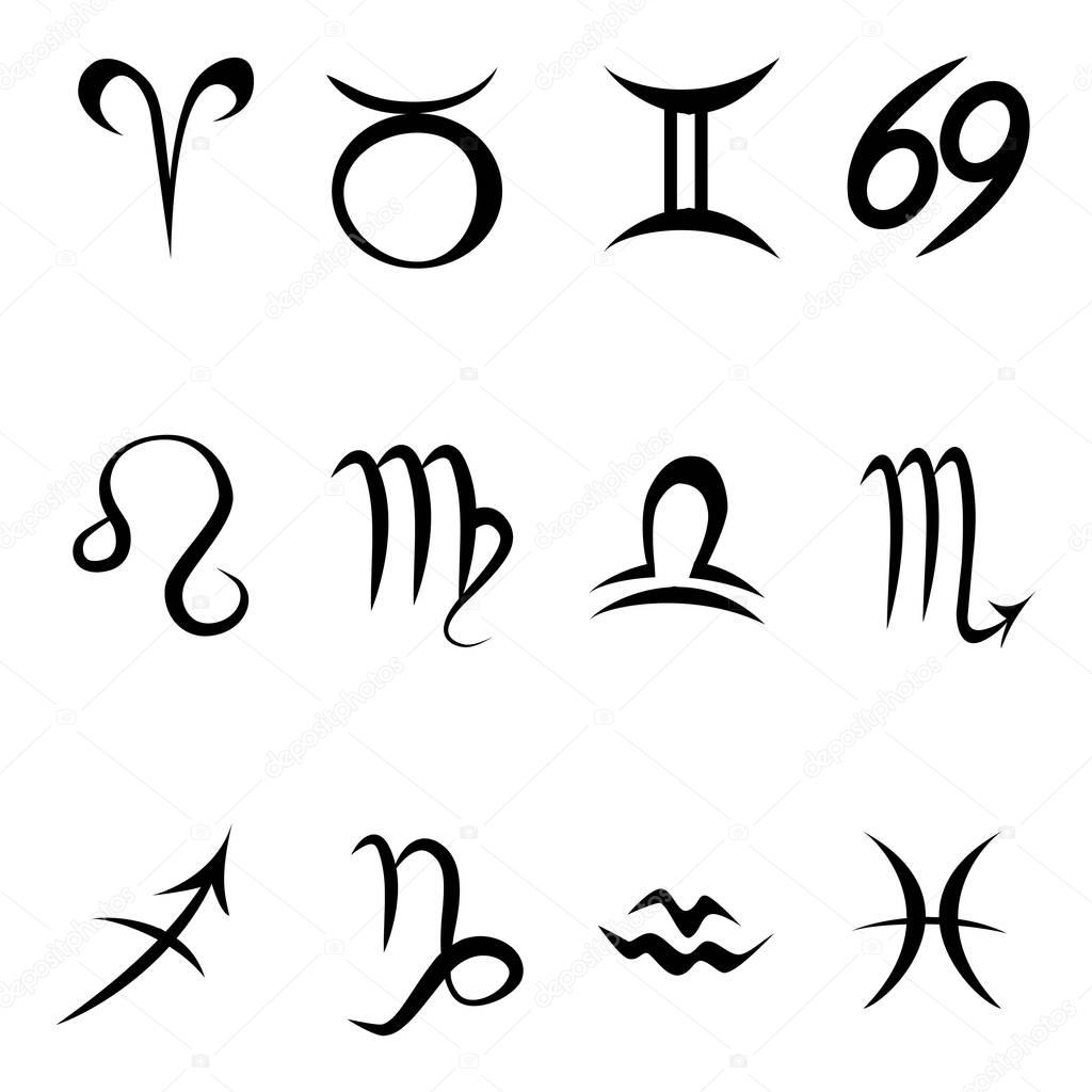 Zodiac signs. Set of icon