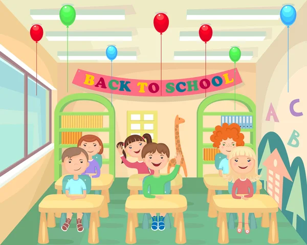 Okuldaki çocuklar. Okula dönüş. 