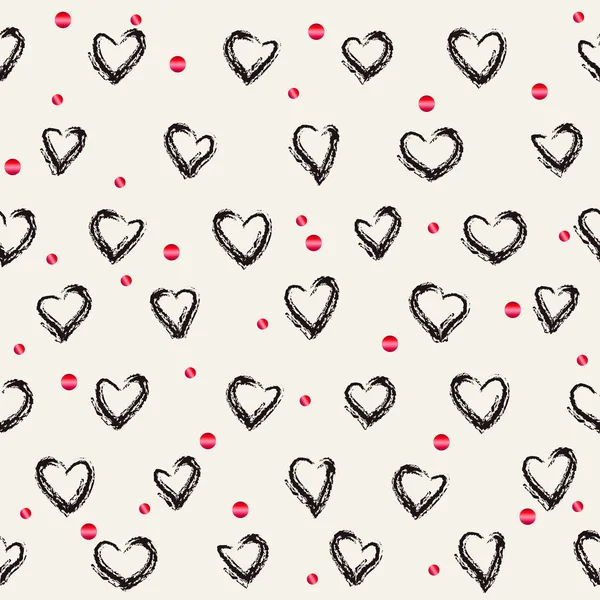 Karanlık kalpleri ve bej renkli arka plan üzerinde kırmızı madalyonun. 