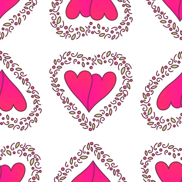 Naadloos patroon van harten — Stockfoto