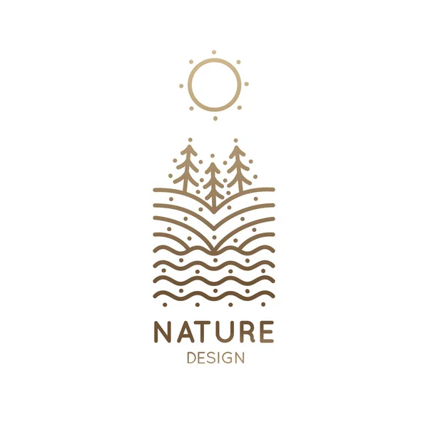 Logotipo vertical natureza —  Vetores de Stock