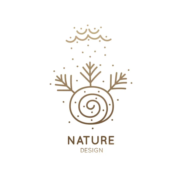 Logo otoño naturaleza — Vector de stock