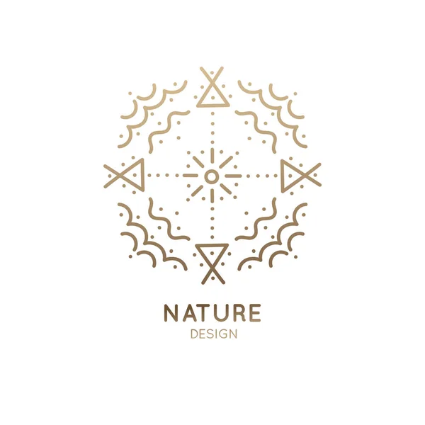Logo naturaleza abstracta sagrada — Vector de stock