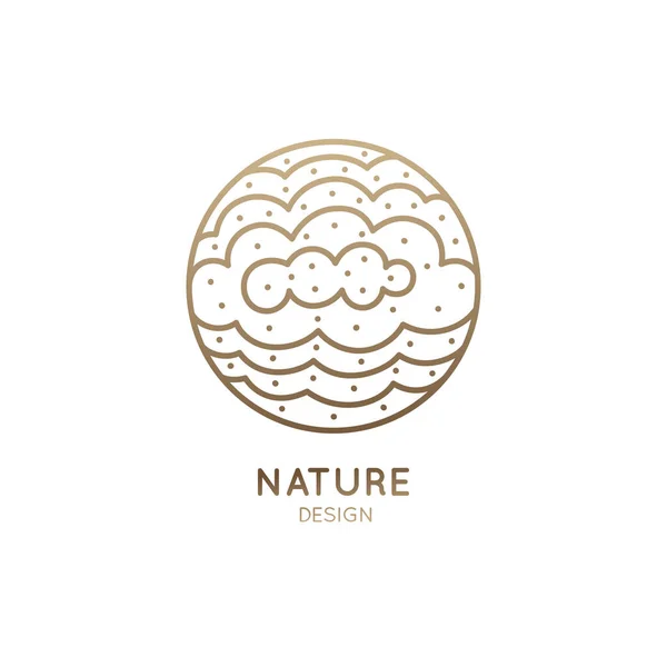 Logo lineare nuvole — Vettoriale Stock