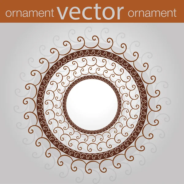 Векторный орнамент в виде круга — стоковый вектор