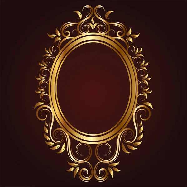 Decorative gold frame — Stock Vector