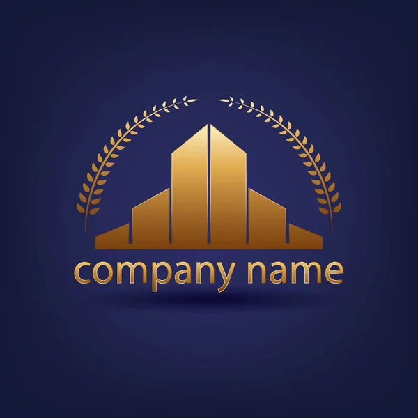 Zlaté logo pro společnost Stock Vektory
