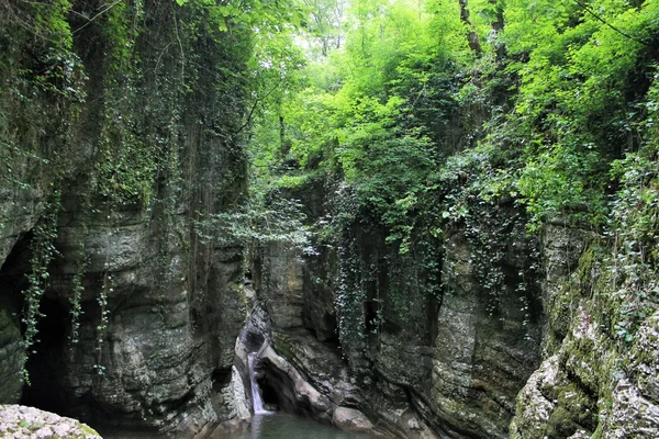 Stone rokle vertikální sjezdovek — Stock fotografie