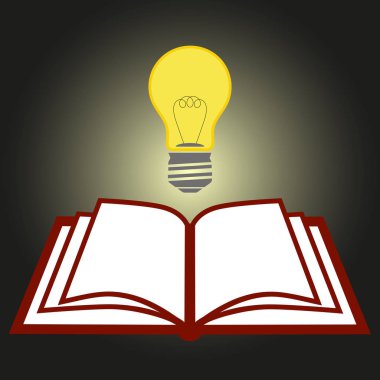 Bir ampul ile kırmızı kitap