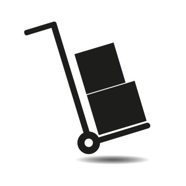 Kutuları ile süpermarket arabası