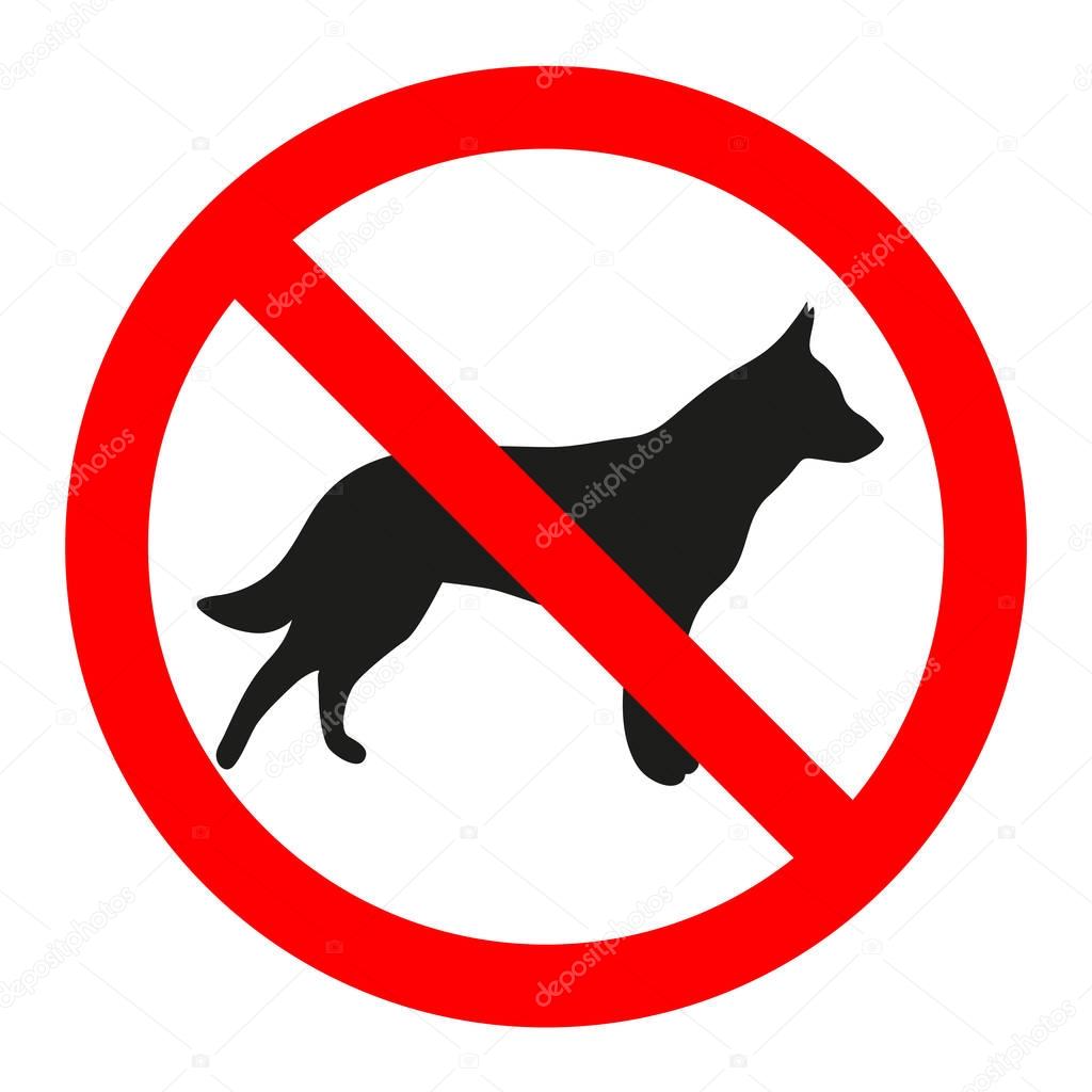 Sign forbidden dog