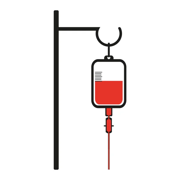 Sistema di trasfusione di sangue — Vettoriale Stock