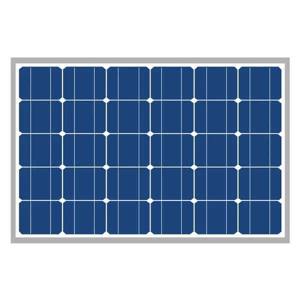 Bateria solar no fundo branco —  Vetores de Stock