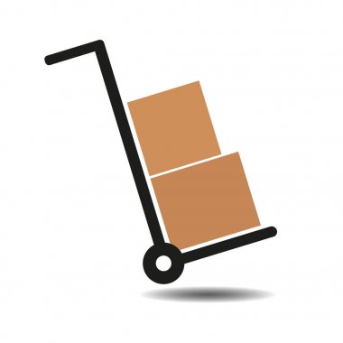 Kutuları üzerinde beyaz bir arka plan ile sepet