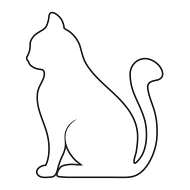 Beyaz zemin üzerinde bir dağılımı ile beyaz kedi