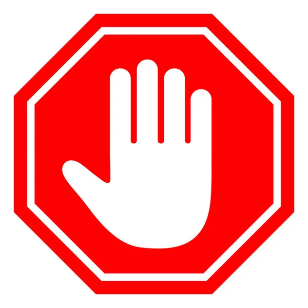 Het stopbord is verboden. — Stockvector