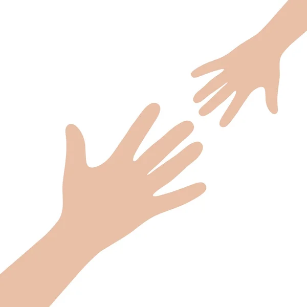 Рука з дитиною. Догляд за руками . — стоковий вектор