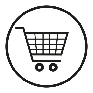 süpermarket arabası, kutsal kişilerin resmi, vektör çizim