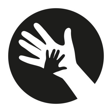 bir çocuğun el beyaz zemin üzerinde bir ele arması