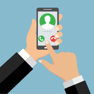 Smartphone ekranında sayfasında oturum açın. Tutun telefon, dokunmatik işareti düğmesini parmak türden. Erkek avatar.