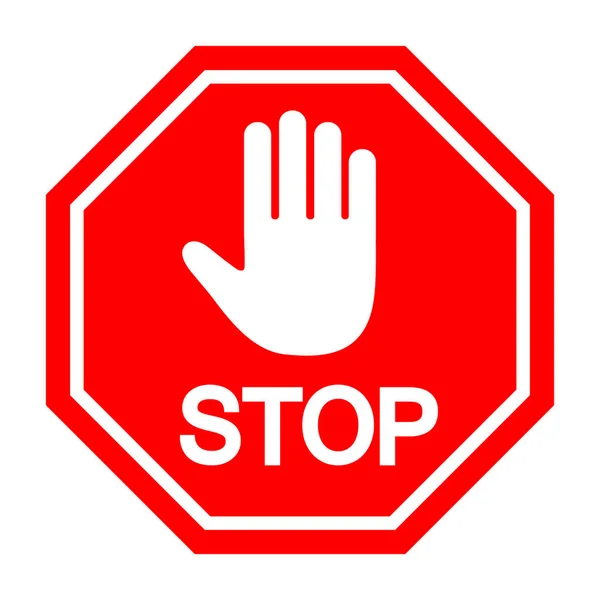 Stop Sign Prohibited — Stock Vector