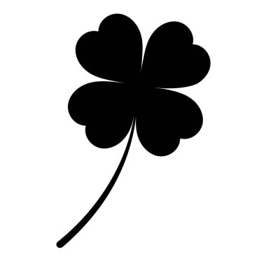 vektör çizim siyah yonca beyaz bir arka plan üzerinde