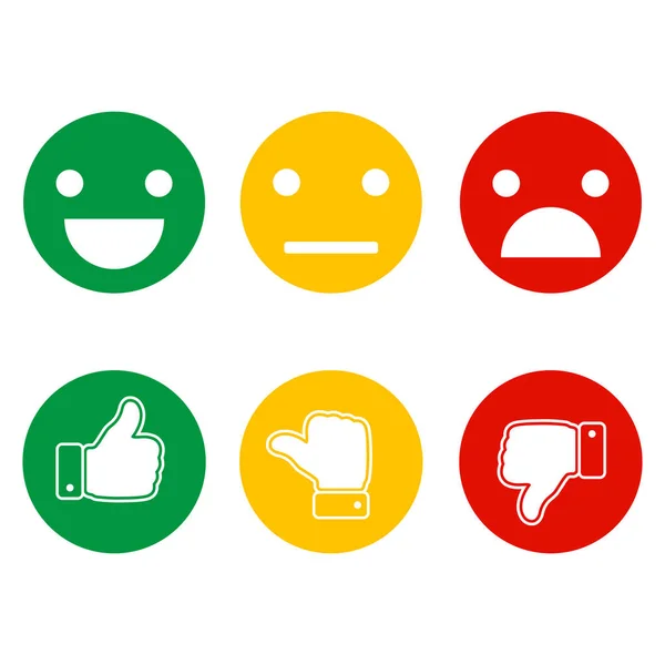 Puntero Dedo Emoticonos Emociones Fondo Blanco Check Cancel Marks Buen — Vector de stock