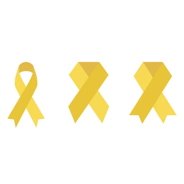 Encaje Doodle Amarillo Conmemorando Día Internacional Del Cáncer Infantil — Archivo Imágenes Vectoriales